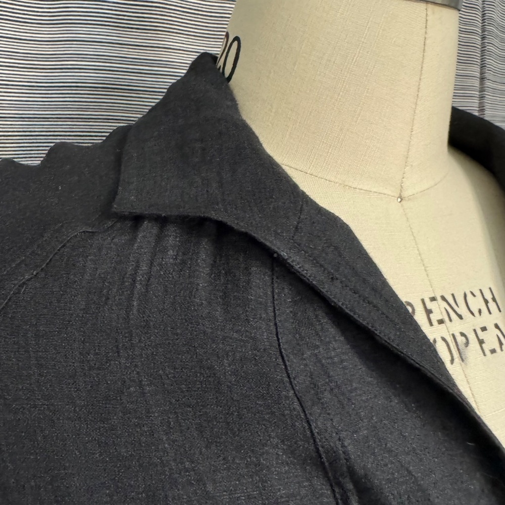 Norm Thompson Vintage Women’s Black Roll Sleeve Utility Blazer Plus Size 1X - Picture 3 of 8